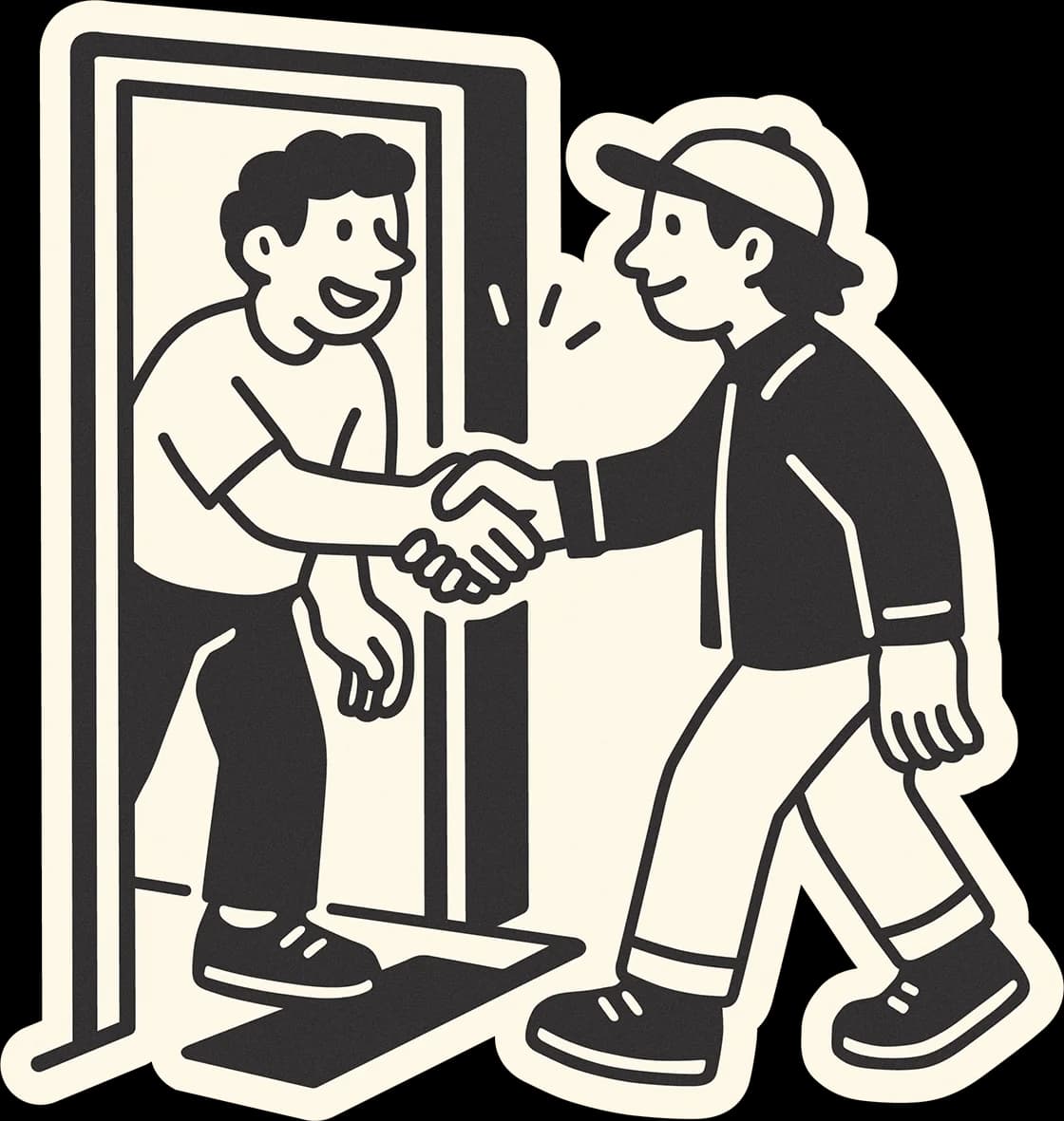 Selfinvite illustration showing social dining and community